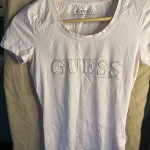 GUESS Light Pink Short Sleeve Tee